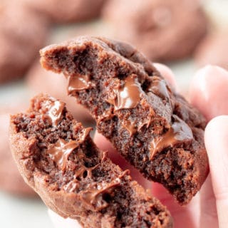 Gooey baked Chocolate pudding mix cookies